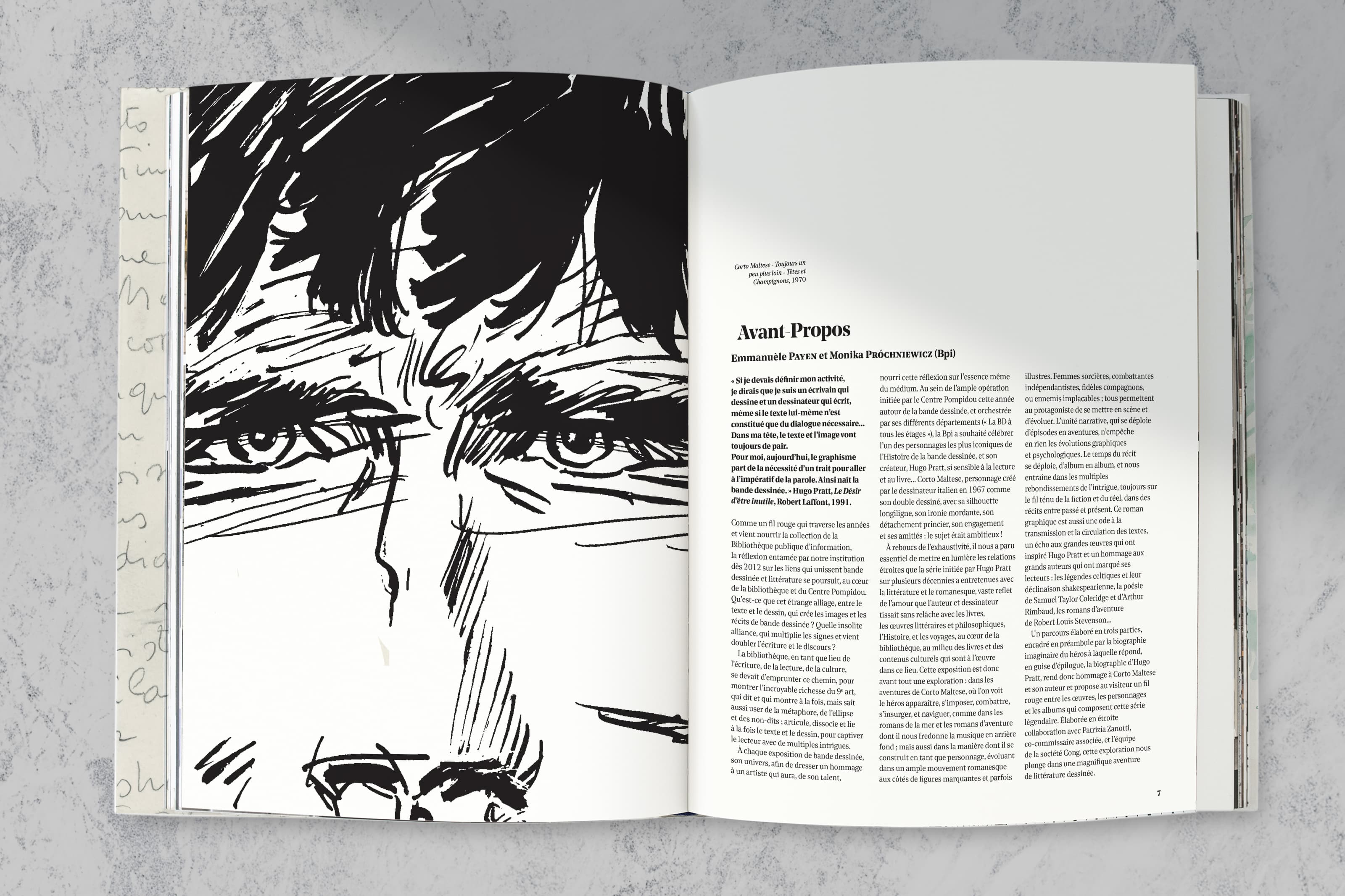 catalogue d'exposition Corto Maltese BPI